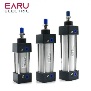 Standard Air Pneumatic Cylinders SC 32/40/50/63mm Bore Double Acting 50/75/100/125/150/175/200/250/300/350/400/500/1000mm Stroke