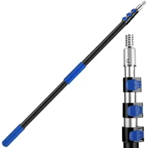 Telescopic Extension Pole 3-FT Adjustable Aluminum Paint Roller and Cleaning Pole Universal Twist-On Metal Tip Sturdy Multi-Pur