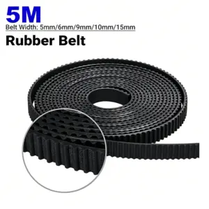 5 Meters GT2 GT3 Open Timing Belt Width 5mm/6mm/9mm/10mm/15mm GT2 GT3 Belt Rubber Aramid Fiber Cut to Length for 3D Printer