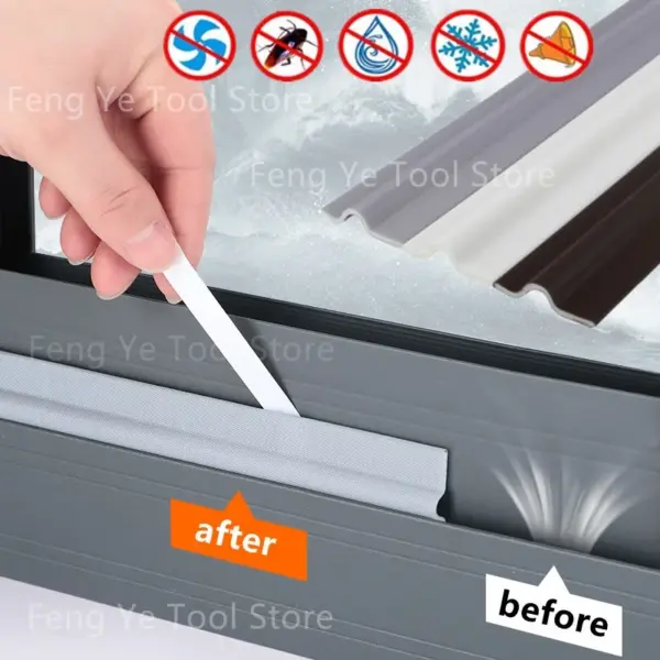 Self Adhesive Window Weather Seal Strip Acoustic Foam for Sliding Window Door Gap Insulation Soundproofing Weather Stripping