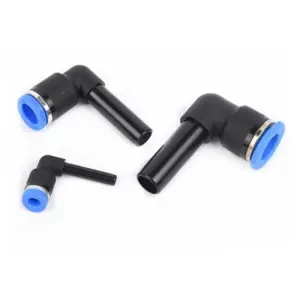 100 pcs/Lot Pneumatic Connector Fittings Plug Push in Elbow PLJ 4/6/8/10/12mm Tube