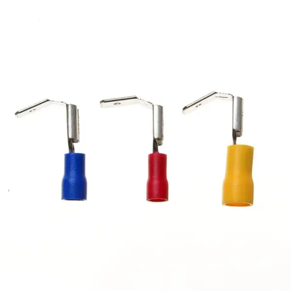 100pcs/Set Piggy Back Spade Butt Connector Insulated Crimp Electrical Terminals 10-22AWG Red Blue Yellow