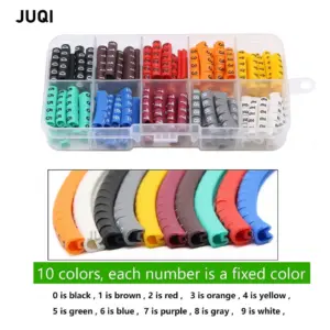 300-500PCS/ box EC-0 EC-1 EC-2  EC-3 color Cable Marker Wire marker Number 0 to 9 Cable Size 1.0~10 sqmm mix Colored