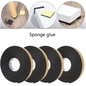 2mm/5mm Thick EVA Foam Sponge Rubber Strip Single Sided Adhesive Soundproof Anti-collision Window Door Seal Strip Weather Strip