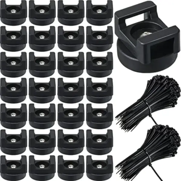Pieces Magnetic Zip Tie Mount Multipurpose Cable Holder Magnets Magnetic Wire Management Bases with Heavy Duty Zip Mount Nylon