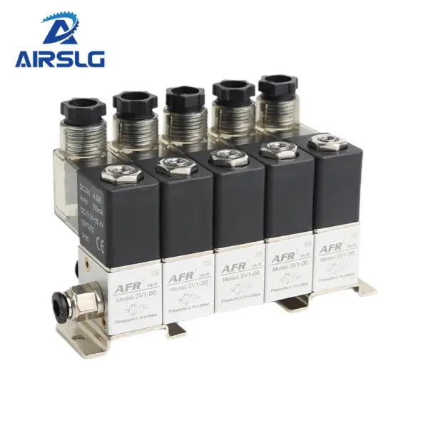 3V1-06 Pneumatic Solenoid Valve 2 Position 3 Way 3/2 NC Direct Acting Air Control Valve 12VDC 24VDC G1/8" Vacuum