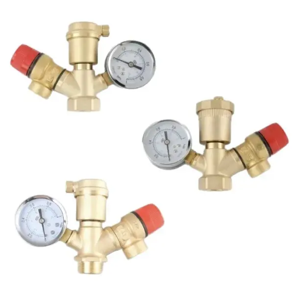 Floor Heating Air Energy Water Tank Pressure Relief Valve Safety Component Brass Thickened Explosion-proof BoilerAutomatic