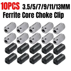 10Pcs TDK 5mm Ferrite Core Noise Suppressor Filter Ring Cable Clamp RFI EMI For 5mm Diameter Cables Clips