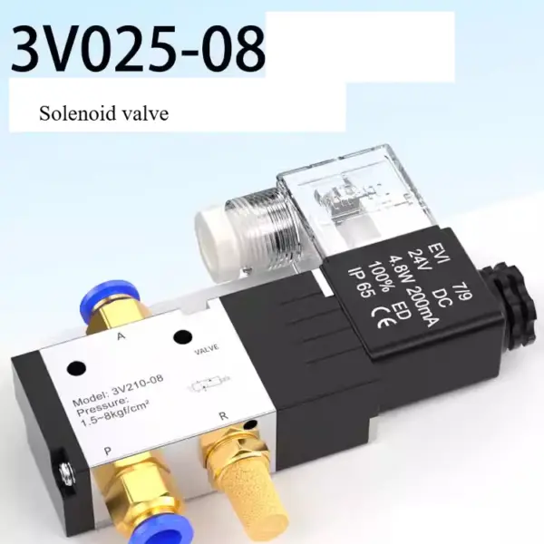 Solenoid valve one in one out two three-way solenoid 3v210 08NC two-way pneumatic solenoid control valve 24V