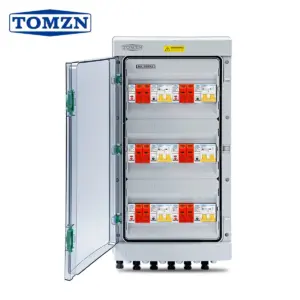 TOMZN 36Ways 6 INPUT 6 OUTPUT 600V 16-63A IP65 6 Strings HA Photovoltaic Combiner Box FUSE MCB SPD For Solar Panel