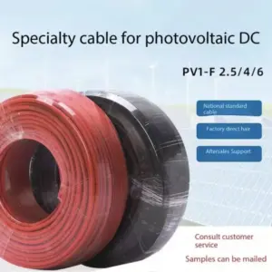 Solar PV Cable 8/10/12/14/16AWG Tinned Copper Wire PV Wire for Outdoor Car RV Boat Marine Home Solar Panel use 10/6/4/2.5/1.5mm2