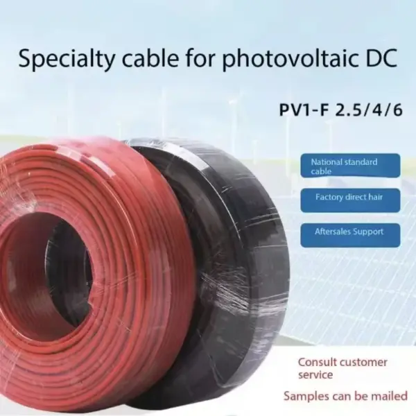 Solar PV Cable 8/10/12/14/16AWG Tinned Copper Wire PV Wire for Outdoor Car RV Boat Marine Home Solar Panel use 10/6/4/2.5/1.5mm2