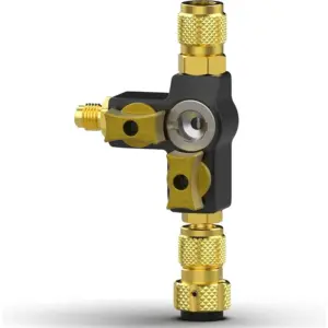 AT43-Dual Valve Removal Tool With 1/4" Valve Core- HVAC Valve Tool Includes Sight Glass