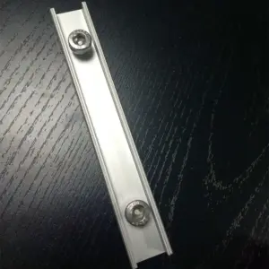 Solar PV Mounting System Aluminum Rail Extension Connector Anodized Surface Solar Panel Installation