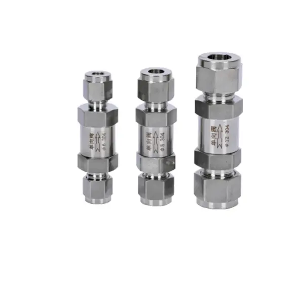 1PC check valve 3 6 8 10mm 1/8" 1/4" 3/8" 1/2" hard tube SS304 stainless steel high pressure acid-proof one-way valve