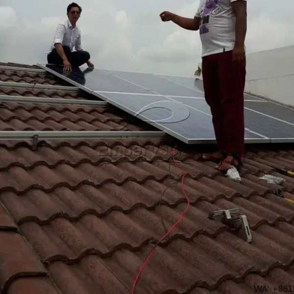 Solar Tile Pitched Roof Anodized Aluminium Solar Rail Panel Mounting System with Stainless Steel Hooks