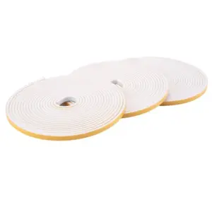 ABXF-Self Adhesive Foam Tape Door Window Seal Door Draught Excluder Weatherstripping, 6Mm Wide X 3Mm Thick 3 Pcs Each