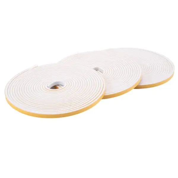 ABXF-Self Adhesive Foam Tape Door Window Seal Door Draught Excluder Weatherstripping, 6Mm Wide X 3Mm Thick 3 Pcs Each