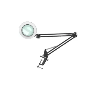 Adjustable Folding Long Arm USB LED 5X Magnifying Lamp Desk Light with Clip