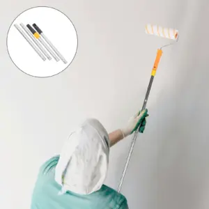 Telescopic Paint Roller Extension Pole Stainless Steel Extendable Rod for Painting Ceilings Walls Smooth Finish Painters