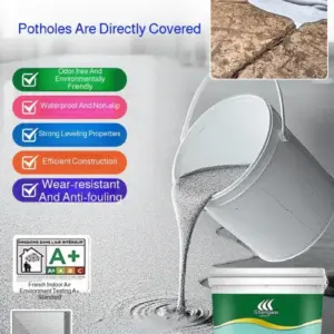 Industrial Self-Leveling Epoxy Floor Paint - Anti-Skid Marble Pattern Coating for Cement Floors Indoor Outdoor Durable