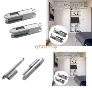 Q5WD  Room Door Hinge Set Steel Hinges Heavy Duty Door Hinges Simple Installs