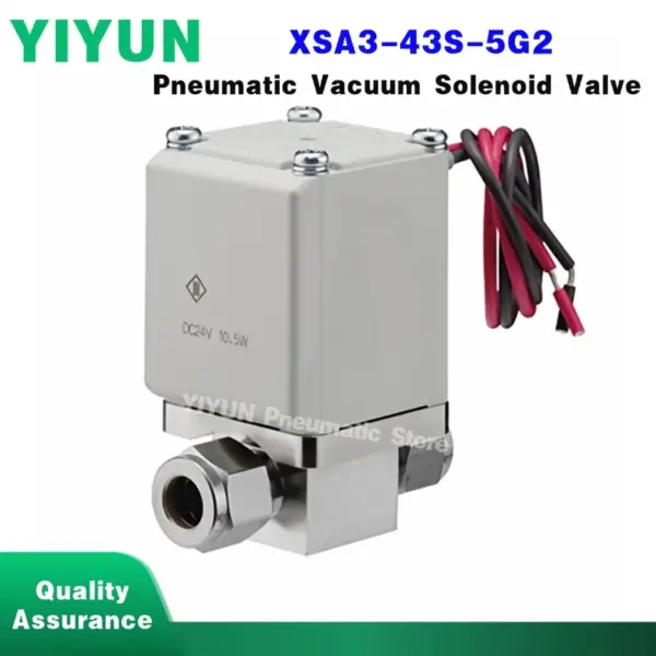 1pc XSA3-43S-5G2 Normally Closed Direct Connection Type Pneumatic Vacuum Solenoid Valve YIYUN Store XSA3 Series
