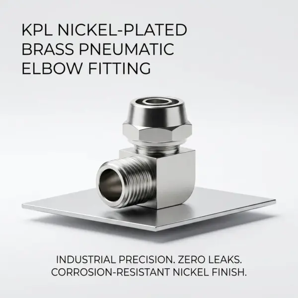 KPL Nickel-Plated Brass Pneumatic Elbow Connector Push-in Fitting L-Type M5 1/8" 1/4" 3/8" Air Pipe Quick Joint 4-16mm 10-200PCS