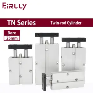 TN25X50S Twin-rod cylinder TN double acting bore size  20mm stroke 10-200 with magnet Air Cylinder TN25X30S TN25X20S TN25X100S