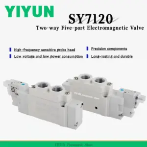 SS5Y7-20-01 02 03 04 05 06 07 08 09 10 11 12 YIYUN Pneumatic components Two-way five-port solenoid valve SY7120 series