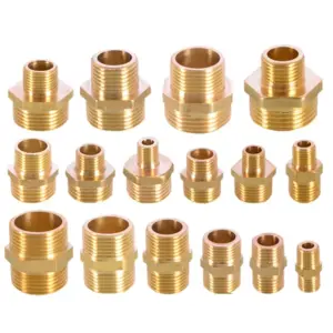 5PCSBrass Tube Fitting Quick Fit Adapter Male Thread 1/8" 1/4" 3/8" 1/2" 3/4" 1" BSP Fitting Coupler Fitting Water & Air Fitting