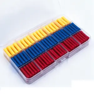 100/200Pcs Insulated Butt Connectors Kit, 0.5-6mm² (22-10AWG) Crimp Wire Splice Terminals, Red/Blue/Yellow for Electrical Wiring