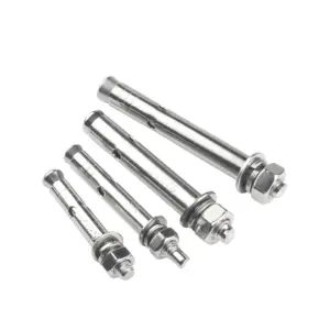 2/5PCS Expansion Screws Wedge Anchors Screw Bolt 304 Stainless Steel M6 M8 M10 External Hex Expansion Bolts for Cement Concrete