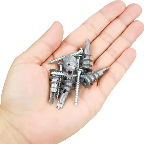 Zinc Alloy Plasterboard Drywall Anchor Hollow Wall Self-drilling Wall Plug with Tapping Screw Drywall Bolt