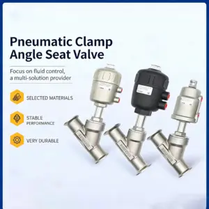 Pneumatic Quick-installation Angle Seat Valve 304 Stainless Steel Clamp Type Quick-connect High-temperature Steam Y-typeDN15 20