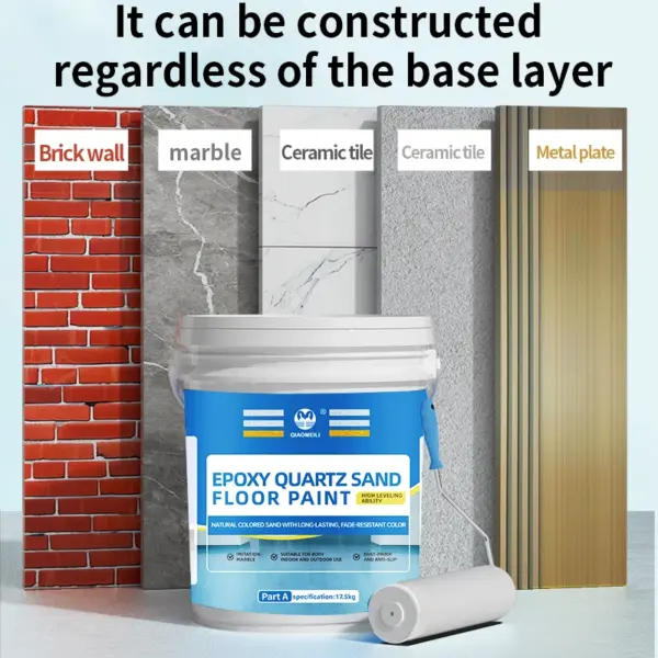 Household Epoxy Floor High-Gloss Imitation Marble Color Sand Self-Draining Waterproof Flooring Cement Floor Special Floor Paint
