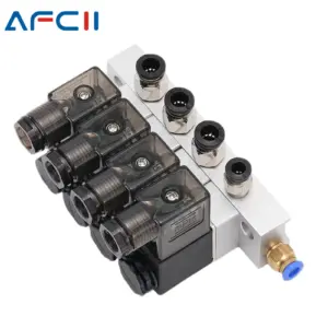 3V1-06 Multi-way Combination Manifold Pneumatic Solenoid valve 12V 24V 110V 220V 2way Normally Closed Air Magnetic Valve