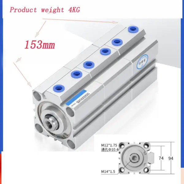 SDA T80Type Bore stroke double acting SDA20 compact air pneumatic piston cylinder Female