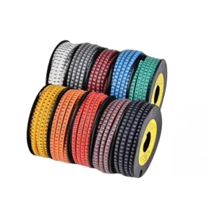 1000PCS EC-0/1/2/3 Cable Wire Markers 0-9 A-Z Colored Numbers Letters for 0.75-35mm² Cable