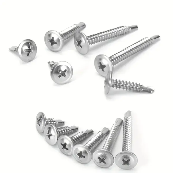 80pcs Modified Truss Head Sheet Metal Screws Assortment Kit Galvanized metal Self Tapping Drilling Screws for Metal Plastic Wood