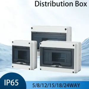 IP65 Eight Way Waterproof Distribution Box Circuit Breaker Junction Case Plastic Electrical Panels Connectors Terminals Boxes ﻿