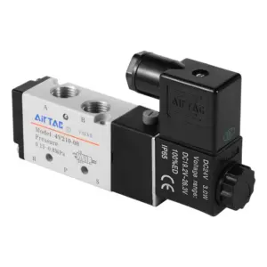 DC24V 5-Way 2-Position PT 1/4" 1/8" Electric Solenoid Valve Magnetic Pneumatic