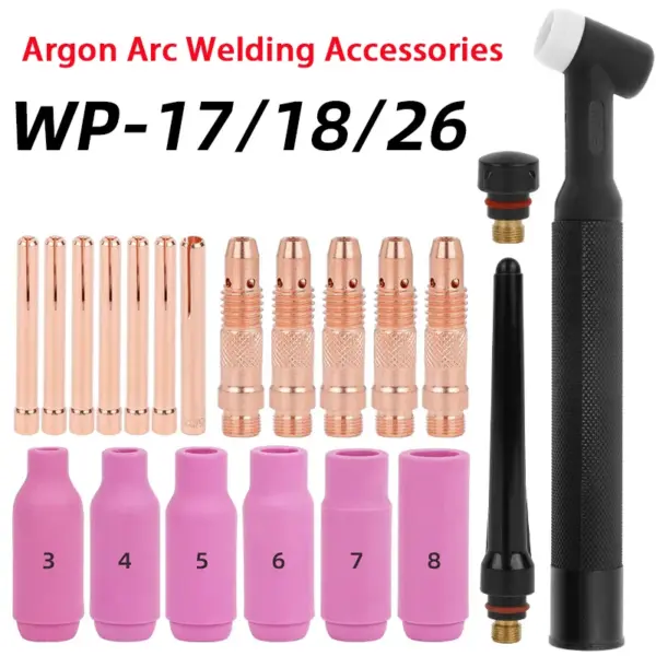 Argon Arc Welding Gun Accessories WP-17 18 26 Tungsten Electrode Tungsten Needle Guide Body Part Long Gun Tail Long Pressure Cap