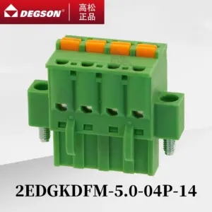 10Pcs DEGSON 2EDGKDFM-5.0-01P-14-00ZH 2EDGKDFM-5.08-01P-14 Sensor DIN RAIL TERMINAL BLOCKS PHOENIX CONNECTOR REACH/RoHS 20A 320V
