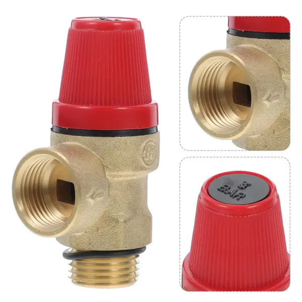 Copper Safety 120g DN15 Manual Release for Water Heater Boiler Pressure Reducer Air Compressor Pressure Relief Valve Angled