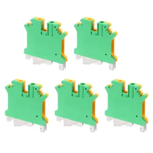 5/10/20Pcs Terminal Blocks UK5N Rail Mount Fuse Holder Screw Terminal Block Wire End Bracket Stopper Din Rail Screw Fixed Gray