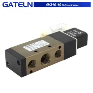 4V310-10  DC12V DC24V AC220V Pneumatic Solenoid Valve with Muffler 6mm 8mm 10mm 12mm quick fitting AC220V