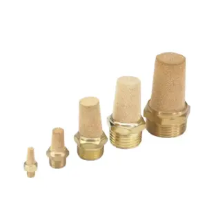 M5 M6 1/8" 1/4" 3/8" 1/2" 3/4" 1" BSP Male Brass Cylinder Pneumatic Silence Muffler Solenoid Valve BSL