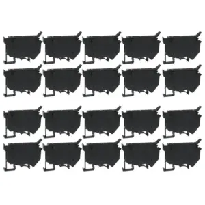 A98E-UK5-HESI UK5RD Without LED DIN Rail Fuse Terminal Base Disconnect Terminal Block Screw Clip (Pack Of 20Pcs,Black)