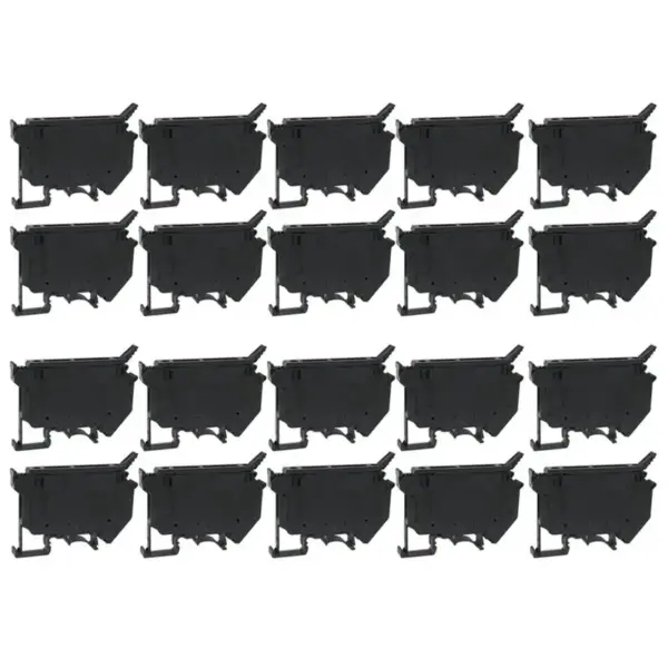 A98E-UK5-HESI UK5RD Without LED DIN Rail Fuse Terminal Base Disconnect Terminal Block Screw Clip (Pack Of 20Pcs,Black)
